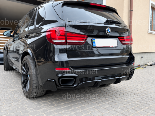 Юбка заднего бампера M-Perfomance для BMW X5 F15 2013-2018 ЧЕРНЫЙ ГЛЯНЕЦ Юбка заднего бампера M-Perfomance для BMW X5 F15 2013-2018 ЧЕРНЫЙ ГЛЯНЕЦ