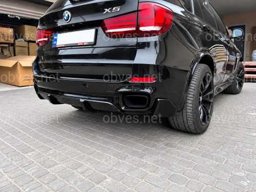 Юбка заднего бампера M-Perfomance для BMW X5 F15 2013-2018 ЧЕРНЫЙ ГЛЯНЕЦ Юбка заднего бампера M-Perfomance для BMW X5 F15 2013-2018 ЧЕРНЫЙ ГЛЯНЕЦ