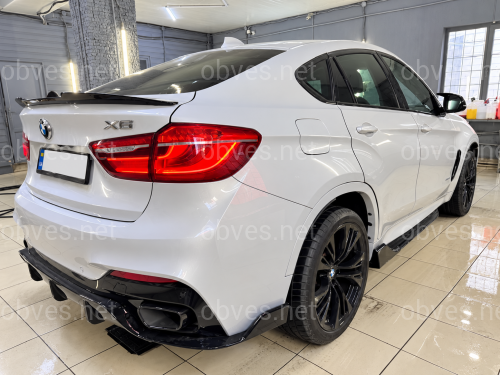 Лезвия под пороги M-Perfomance BMW X6 F16 X6M F86 2шт. ABS пластик, черный глянец