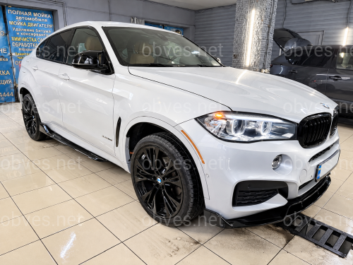 Лезвия под пороги M-Perfomance BMW X6 F16 X6M F86 2шт. ABS пластик, черный глянец