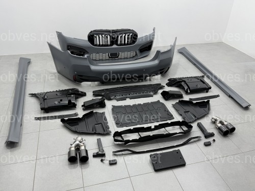 Комплект обвеса M5 F90 LCI BMW 5 series G30 2020+ (передний / задний бампер, пороги, насадки на труби, жалюзи, ноздри) Комплект обвеса M5 F90 LCI BMW 5 series G30 2020+ (передний / задний бампер, пороги, насадки на труби, жалюзи, ноздри)