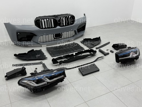Комплект рестайлинга передней части в стиле M5 LCI 2020+ для BMW 5 series G30 G31 2016-2020 с фарами BMW Laser