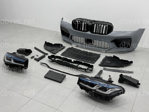 Комплект рестайлинга передней части в стиле M5 LCI 2020+ для BMW 5 series G30 G31 2016-2020 с фарами BMW Laser