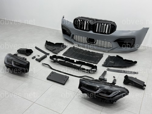 Комплект рестайлинга передней части в стиле M5 LCI 2020+ для BMW 5 series G30 G31 2016-2020 с фарами Shadow Line
