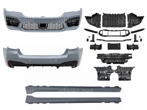 Комплект обвеса стиль M5 F90 LCI для BMW 5 series G30 2020-2023 (передний / задний бампер, пороги) Комплект обвеса стиль M5 F90 LCI для BMW 5 series G30 2020-2023 (передний / задний бампер, пороги)