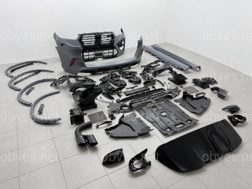 Комплект обвеса X5M F95 BMW для G05 2023-2025 (бампера в сборе, пороги, арки, ноздри, корпуса зеркал, жабры, спойлер)