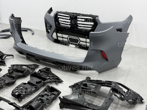 Комплект обвеса X5M F95 BMW для G05 2023-2025 (бампера в сборе, пороги, арки, ноздри, корпуса зеркал, жабры, спойлер)