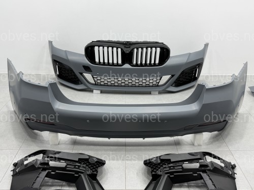 Комплект обвеса рестайлинг M paket LCI 2020+ для BMW 5 series G30 2016-2020 с фарами Shadow Line