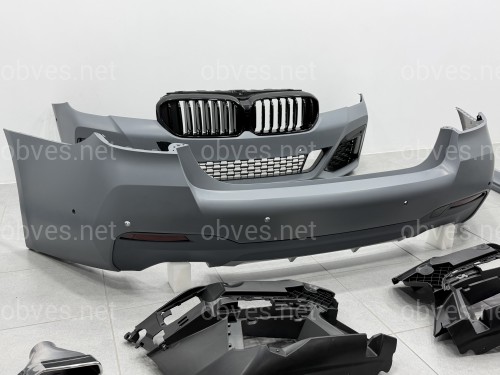 Комплект обвеса рестайлинг M paket LCI 2020+ для BMW 5 series G30 2016-2020 с фарами Shadow Line