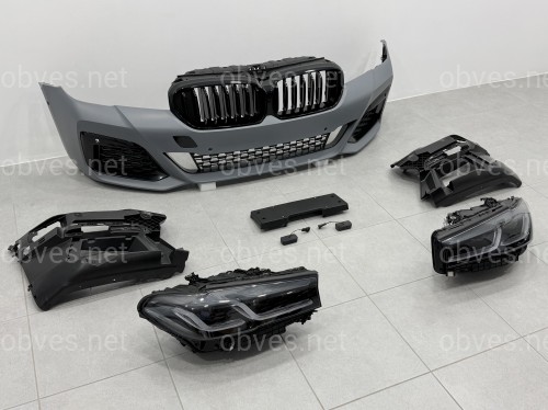 Комплект обвеса рестайлинг M paket LCI 2020+ для BMW 5 series G30 2016-2020 с фарами Shadow Line