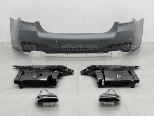 Комплект обвеса M paket LCI BMW 5 series G30 2020+ (передний / задний бампер, пороги, насадки на труби, жалюзи, ноздри)