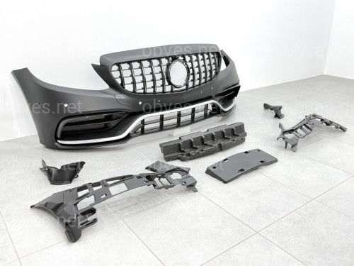 Бампер в сборе стиль AMG C63 рестайлинг 2019+ для Mercedes C Class W205 C205 2014-2021