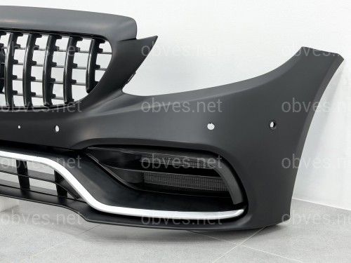 Бампер в сборе стиль AMG C63 рестайлинг 2019+ для Mercedes C Class W205 C205 2014-2021
