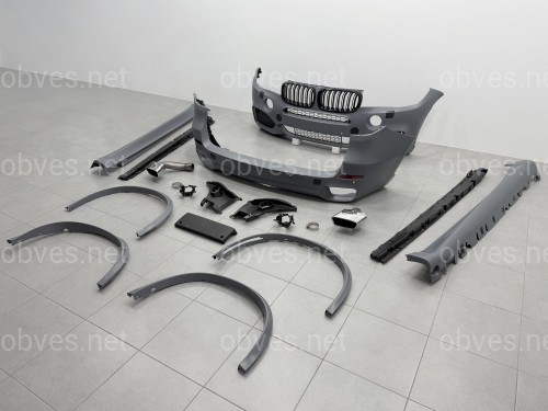 Комплект обвеса M-Tech для BMW X5 F15 (передний / задний бампер, пороги, арки,трубы)