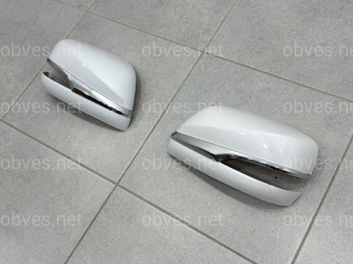 Крышки накладки зеркал Lexus LX 570/450D 2016-2021 GX 460 2009-2023 белый перламутр 2шт. Крышки накладки зеркал Lexus LX 570/450D 2016-2021 GX 460 2009-2023 белый перламутр 2шт.