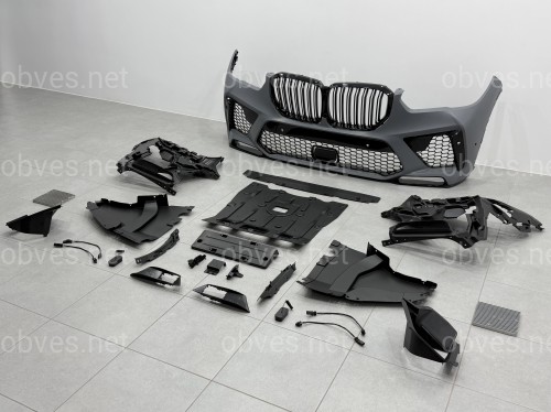 Передний бампер X5M F95 с решеткой для BMW G05 2018-2022 Передний бампер X5M F95 с решеткой для BMW G05 2018-2022