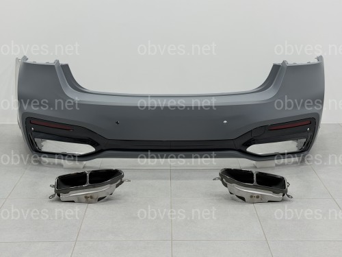 Бампер задний с насадками M760 BLACK для BMW 7 series G12 2019-2022