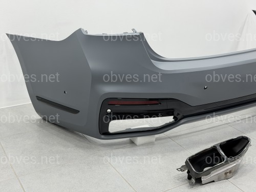 Бампер задний с насадками M760 BLACK для BMW 7 series G12 2019-2022