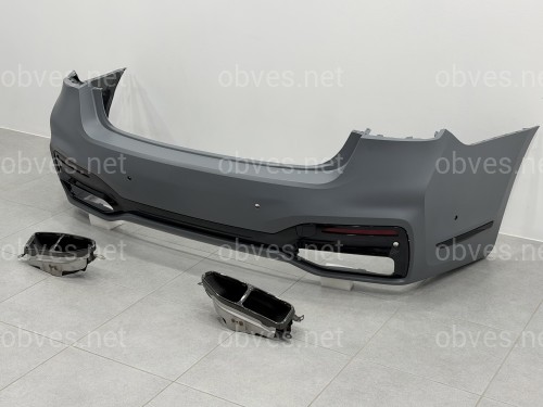 Бампер задний с насадками M760 BLACK для BMW 7 series G12 2019-2022