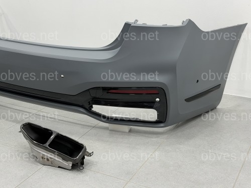 Бампер задний с насадками M760 BLACK для BMW 7 series G12 2019-2022