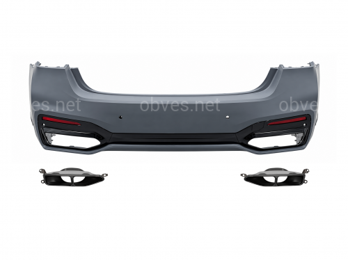 Бампер задний с насадками M760 BLACK для BMW 7 series G12 2019-2022