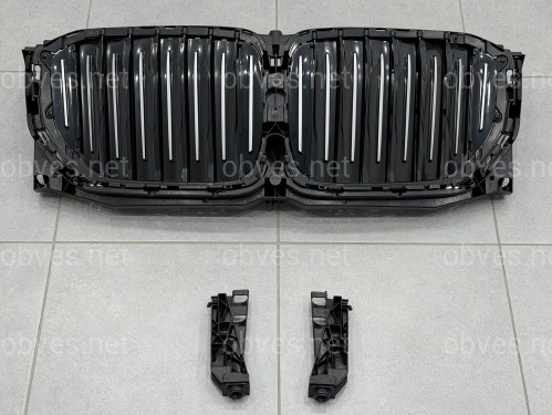 Центральные жалюзи с моторчиком СЕРЫЕ 51749465527 для BMW X5 G05 2019-2022