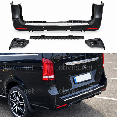 Задний бампер AMG для Mercedes V Class Vito Metris W447 2014- Задний бампер AMG для Mercedes V Class Vito Metris W447 2014-
