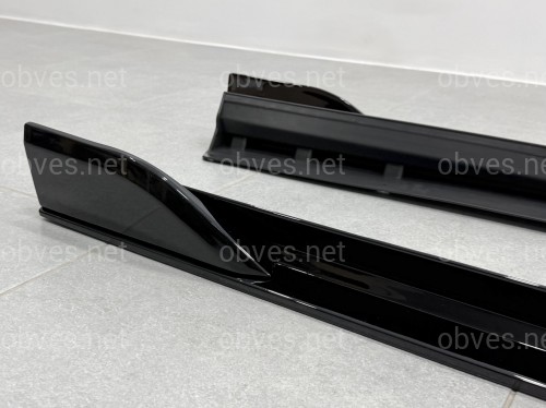 Лезвия под пороги длинные M Paket BMW X6 G06 F96 2019-2026 2шт черный глянец Лезвия под пороги длинные M Paket BMW X6 G06 F96 2019-2026 2шт черный глянец