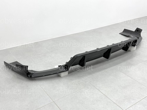Диффузор с лезвиями заднего бампера M Paket LCI для BMW X6 G06 2019-2026, цвет черный глянец Диффузор с лезвиями заднего бампера M Paket LCI для BMW X6 G06 2019-2026, цвет черный глянец