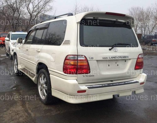 Спойлер козырек Toyota Land Cruiser 100 / Lexus LX 470 1998-2007 ABS пластик цвет черный, модель Maxi
