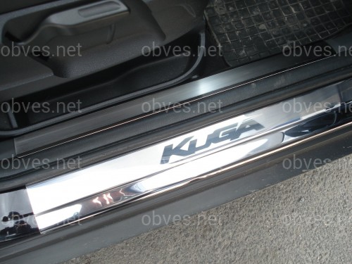 Накладки на пороги Ford Kuga 2008-2013 8 частей (нержавеющая сталь)