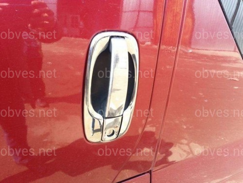 Окантовка ручек Opel Vivaro / Renault Trafic / Nissan Primastar (нержавеющая сталь) 4 шт.