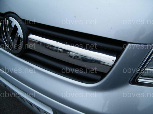 Хром накладка на решетку радиатора Volkswagen T5 Transporter 2003-2009 (нержавеющая сталь) 2шт.