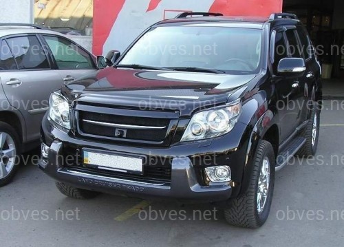 Хром накладки на передние противотуманные фары Toyota Land Cruiser Prado 150 2009-2013 хромированный пластик Хром накладки на передние противотуманные фары Toyota Land Cruiser Prado 150 2009-2013 хромированный пластик