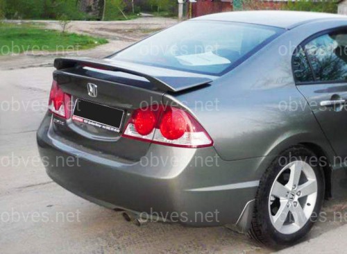Спойлер багажника Modulo Honda Civic со стоп сигналом 2006-2011 ABS пластик под покраску Спойлер багажника Modulo Honda Civic со стоп сигналом 2006-2011 ABS пластик под покраску