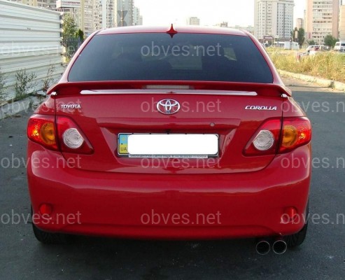 Спойлер на багажник со стоп сигналом Toyota Corolla 2007-2012 ABS пластик под покраску Спойлер на багажник со стоп сигналом Toyota Corolla 2007-2012 ABS пластик под покраску