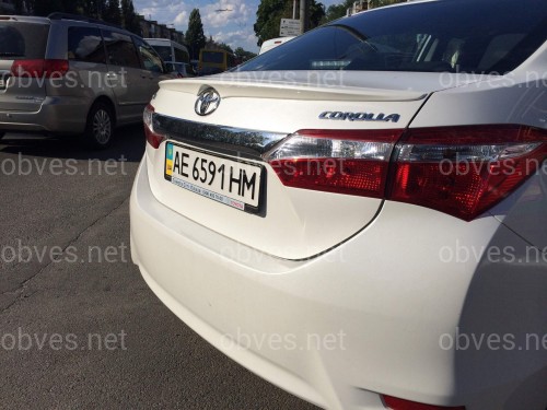 Спойлер лип багажника Toyota Corolla 2013-2018 ABS пластик под покраску