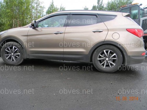 Дефлекторы окон Clover Hyundai Santa Fe 4 шт 2012- Дефлекторы окон Clover Hyundai Santa Fe 4 шт 2012-