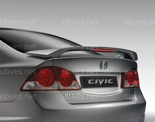 Спойлер багажника Modulo Honda Civic со стоп сигналом 2006-2011 ABS пластик под покраску Спойлер багажника Modulo Honda Civic со стоп сигналом 2006-2011 ABS пластик под покраску