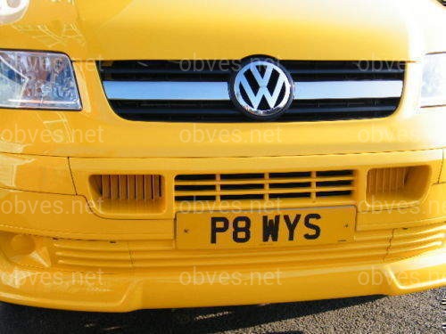 Хром накладка на решетку радиатора Volkswagen T5 Transporter 2003-2009 (нержавеющая сталь) 2шт.