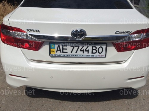 Хром накладка на кромку багажника Toyota Camry 50 2011-2015 (нержавеющая сталь)