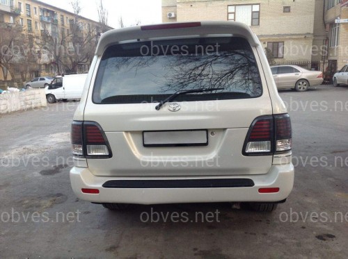 Спойлер козырек Toyota Land Cruiser 100 / Lexus LX 470 1998-2007 ABS пластик цвет черный, модель Maxi