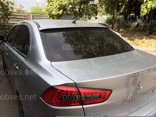 Козырёк на стекло Mitsubishi Lancer X 2007-2015 ABS пластик под покраску