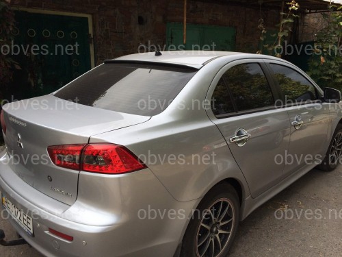 Козырёк на стекло Mitsubishi Lancer X 2007-2015 ABS пластик под покраску
