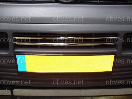 Хром накладки в решетку бампера Volkswagen T5 Transporter 2003-2009 (нержавеющая сталь) 2шт. Хром накладки в решетку бампера Volkswagen T5 Transporter 2003-2009 (нержавеющая сталь) 2шт.