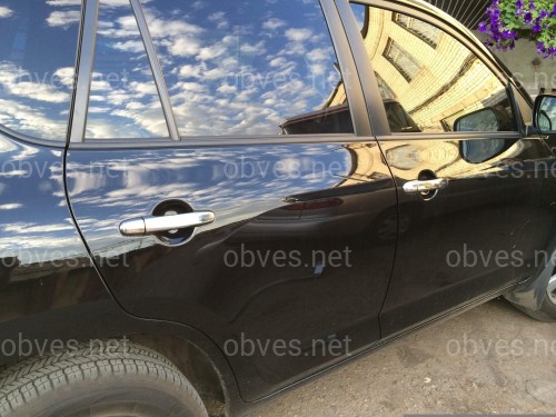 Накладки на ручки Toyota Rav 4 2006-2012 (нержавеющая сталь) e-key 5D